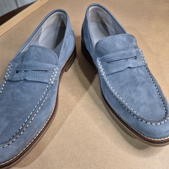Sperry Sky Blue Suede Slip-Ons 2709/380 - Picture 11 of 13